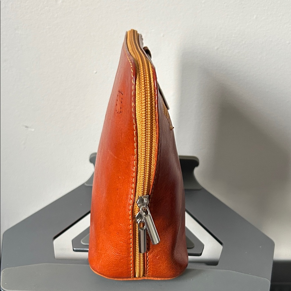 Vera Pelle Genuine Leather Crossbody Bag Made in Italy – Caramel Brown🤎🧡 - Picture 7 of 8